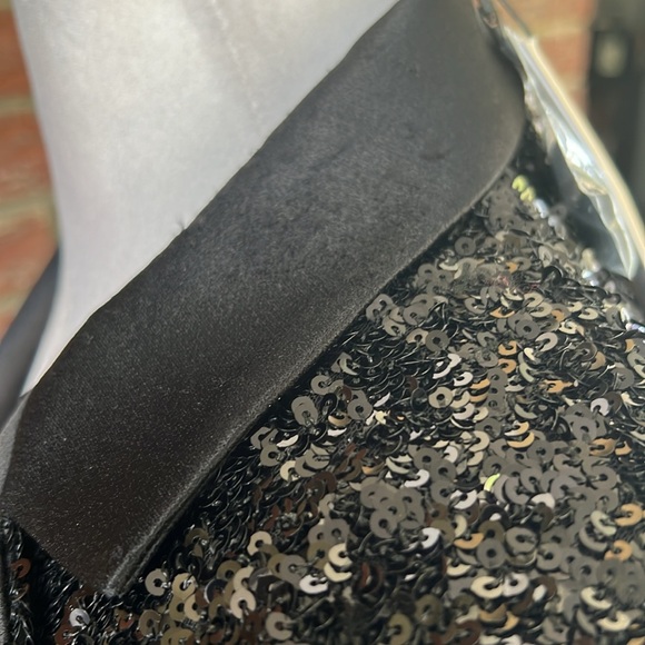 ALICE + OLIVIA Breann Sequin Fitted Blazer Black Size 2 NWT - Picture 8 of 12